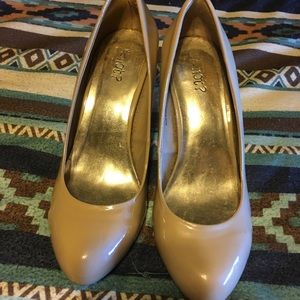 Nude Patent Leather Heel